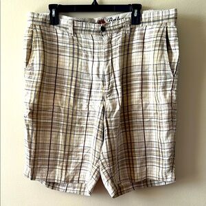 Tommy Bahama Shorts Men’s 38 Paradise Nation Checkered Linen Silk Blend‎ Summer